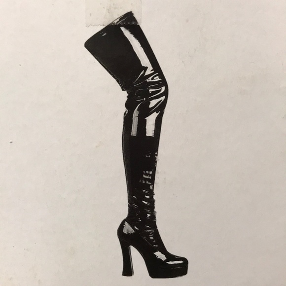 thigh high pleather boots